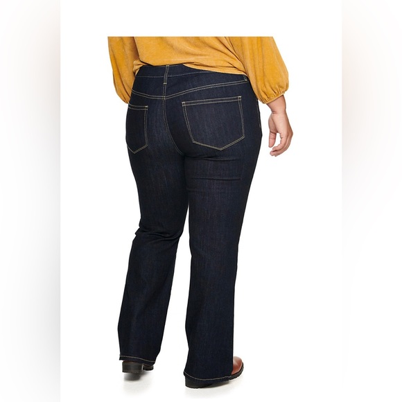 SONOMA Good For Life Womens Bootcut Stretch Jeans Dark Wash Size 30W Premium New - Picture 2 of 6